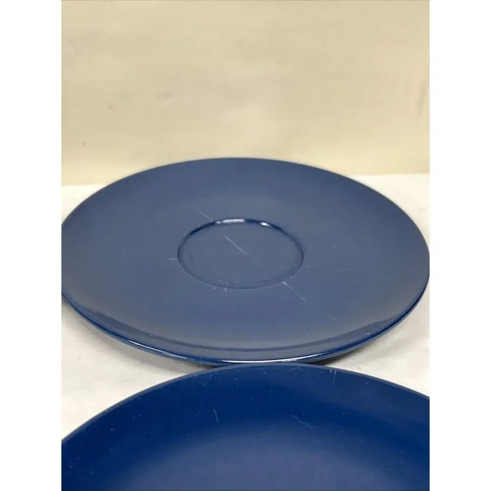 Lot Of Vintage Boonton Cups And Saucers Blue 6206